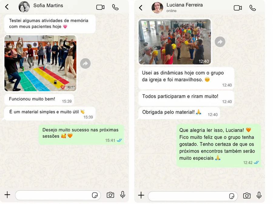Depoimentos de Sofia Martins e Luciana Ferreira